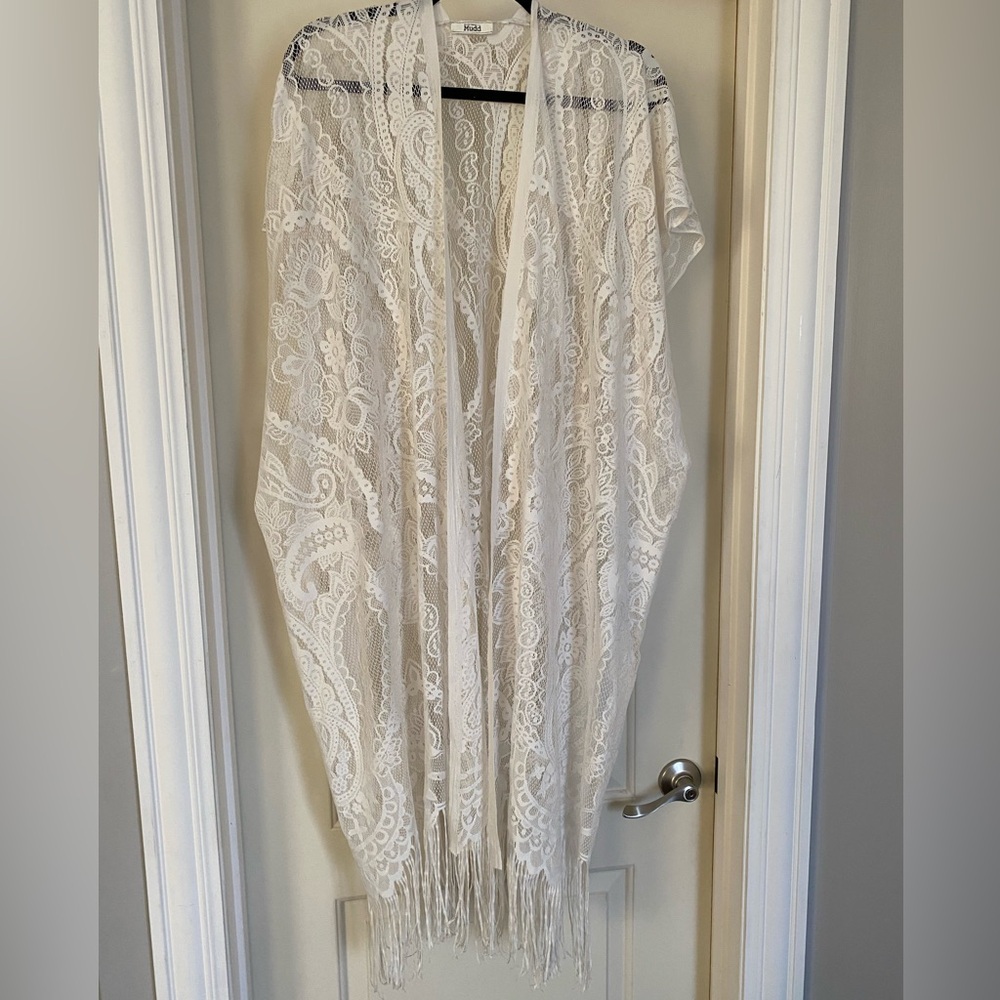 Mudd White Lace Cover-Up